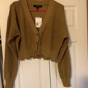 Forever 21 olive colored sweater/cardigan